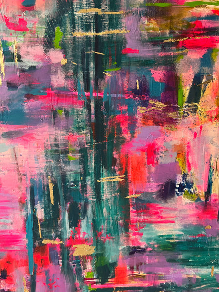 “Wonderland" Original Abstract Art on Canvas       (48”x48”)