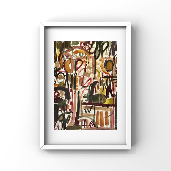 “Maze” Original Abstract Painting in Frame