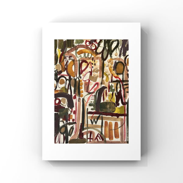 “Maze” Original Abstract Painting in Frame
