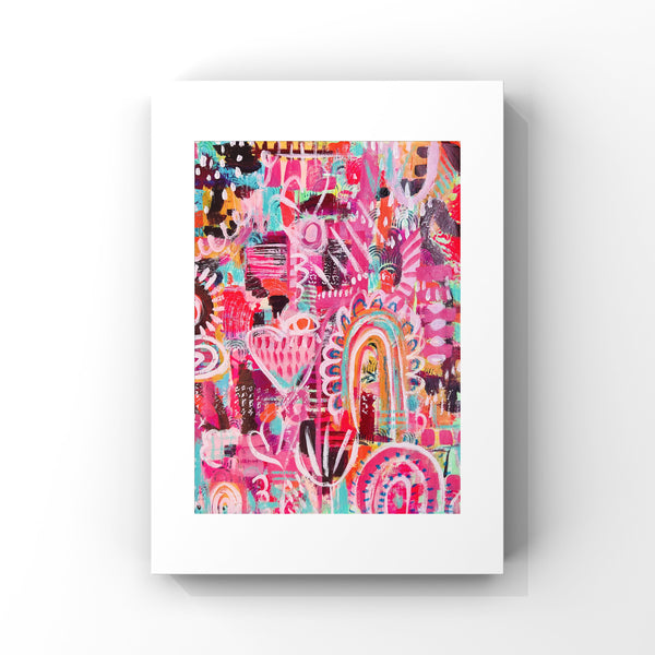 "Carnival” Original Abstract Painting in Frame