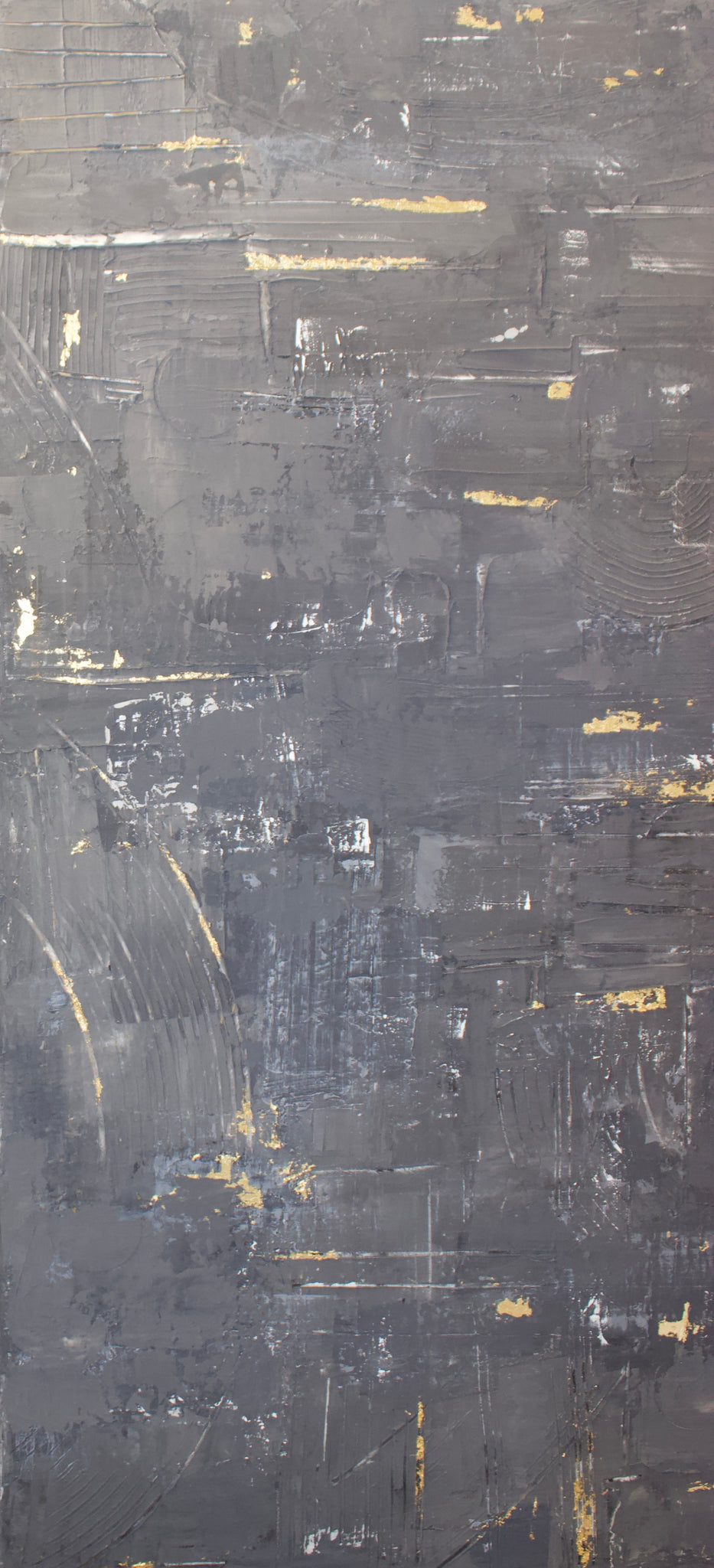 “Destruction 2” 24”x48” Original Abstract Art on Canvas